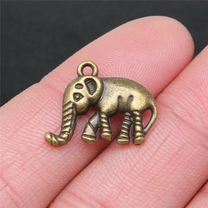 10pcs Elephant Charms Antique Silver Bronze DIY Jewelry Making