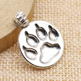 10pcs Dog Paw Pendant for Necklace Making Antique Bronze Silver Plated DIY Jewel