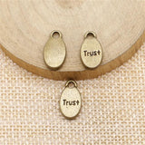 20pcs 15x8mm Bronze Trust Charms Jewelry Findings for Making