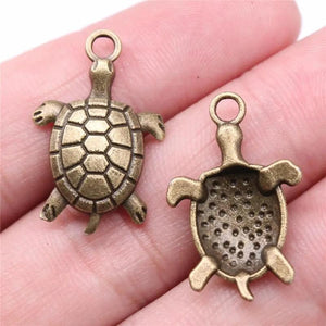 20pcs Turtle Charms 27x17mm DIY Jewelry Findings Antique Bronze Plated Alloy