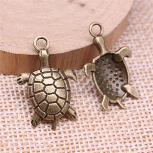 20pcs Turtle Charms 27x17mm DIY Jewelry Findings Antique Bronze Plated Alloy