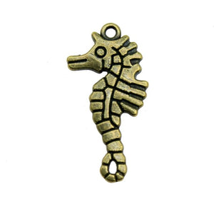 10pcs Double Sided Hippocampal Charms Antique Silver/Bronze for DIY Jewelry