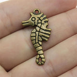 10pcs Double Sided Hippocampal Charms Antique Silver/Bronze for DIY Jewelry
