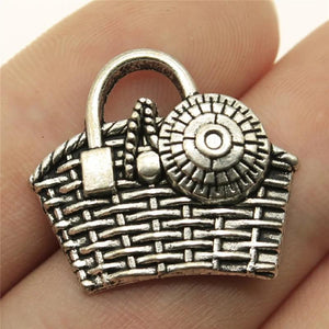 10pcs Handbag Charms Antique Silver Plated Charms Jewelry Findings