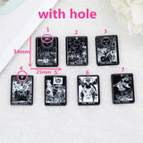 10Pcs Arcylic Tarot Charm Pendant DIY Jewelry Findings 34*25MM