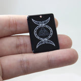 10Pcs Arcylic Tarot Charm Pendant DIY Jewelry Findings 34*25MM