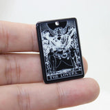 10Pcs Arcylic Tarot Charm Pendant DIY Jewelry Findings 34*25MM