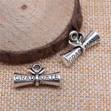 10pcs 22x13mm Diploma Graduate Charms for DIY Jewelry Making Pendant