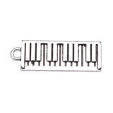 10pcs Piano Keyboard Charms Antique Silver Plated Pendant Charms