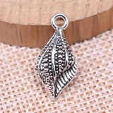 10pcs Conch Charms for Jewelry Making Antique Silver Plated Alloy Pendant