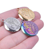 10PCS Moon Pendant Charms 24x20mm Stainless Steel DIY Jewelry Necklace