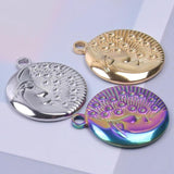 10PCS Moon Pendant Charms 24x20mm Stainless Steel DIY Jewelry Necklace