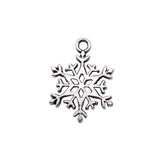 20pcs Snowflake Charms DIY Jewelry Making Antique Silver Plated Alloy Pendant