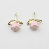 Enamel Retro Flower Rose Charm 6pcs/lot DIY Necklace Jewelry Making Accessories