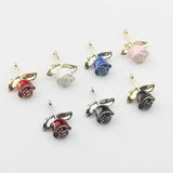 Enamel Retro Flower Rose Charm 6pcs/lot DIY Necklace Jewelry Making Accessories