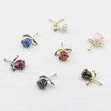Enamel Retro Flower Rose Charm 6pcs/lot DIY Necklace Jewelry Making Accessories