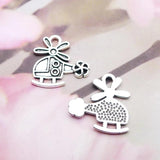 Vintage Silver Helicopter Charms 25pcs 18*19mm