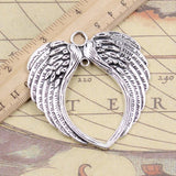 5pcs Angel Wings 74x69mm Tibetan Pendants Antique Craft