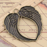 5pcs Angel Wings 74x69mm Tibetan Pendants Antique Craft