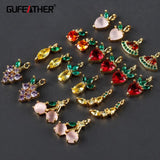 18k Plated Zircon Copper DIY Earrings 6pcs/lot