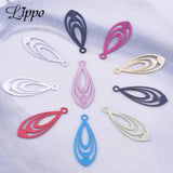 50pcs Brass Water Drop Charms Earring Pendant DIY Jewelry Decoration
