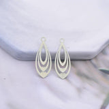 50pcs Brass Water Drop Charms Earring Pendant DIY Jewelry Decoration