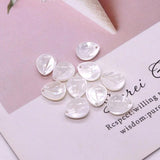 5pcs Natural Seawater Shell Pendant Pearl Leaf Carving DIY Necklace Making