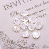 5pcs Natural Seawater Shell Pendant Pearl Leaf Carving DIY Necklace Making