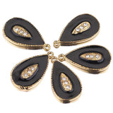 5pcs Stainless Steel Enamel Drop Charms for DIY Jewelry Making