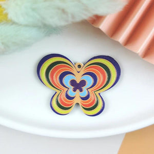 10pcs Boho Geometric Acrylic Charms for DIY Earring Keychain Making