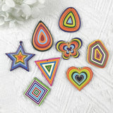 10pcs Boho Geometric Acrylic Charms for DIY Earring Keychain Making