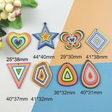 10pcs Boho Geometric Acrylic Charms for DIY Earring Keychain Making