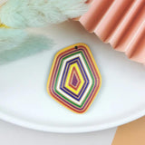 10pcs Boho Geometric Acrylic Charms for DIY Earring Keychain Making