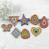 10pcs Boho Geometric Acrylic Charms for DIY Earring Keychain Making