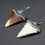 Triangle Cattle Bone Turquoise Pendant Jewelry Making Gift