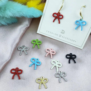 20pcs Mini Bow Tie Enamel Metal Charms Pendants DIY Jewelry Craft 12*13mm
