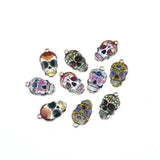 Enamel Sugar Skull Charm for DIY Pendant