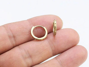 10pcs Round Earring Hoops, Minimalist Cartilage Earrings, 13.2x12.8mm