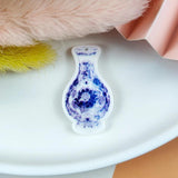 10pcs Ceramic Bottle Fragment Acrylic Charms Vase Pendant for Jewelry Making