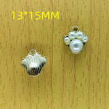 10pcs Cartoon Pearl Bear Paw Charm Footprint Charms DIY Jewelry Accessories