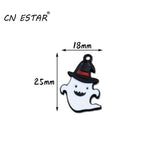 10pcs Halloween Ghost Hat Charms DIY Jewelry Alloy Pendant Earrings Keychain