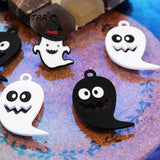 10pcs Halloween Ghost Hat Charms DIY Jewelry Alloy Pendant Earrings Keychain
