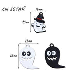 10pcs Halloween Ghost Hat Charms DIY Jewelry Alloy Pendant Earrings Keychain