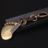 Engraved Foot Sole & Cross Charms - Vintage Jewelry Pendants