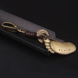 Engraved Foot Sole & Cross Charms - Vintage Jewelry Pendants