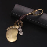 Engraved Foot Sole & Cross Charms - Vintage Jewelry Pendants