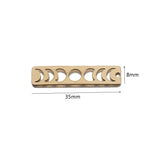 10pcs Raw Brass Moon Phase Rectangle Charms for DIY Earrings Making