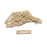 10pcs Raw Brass Moon Phase Rectangle Charms for DIY Earrings Making