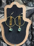 10pcs Raw Brass Moon Phase Rectangle Charms for DIY Earrings Making