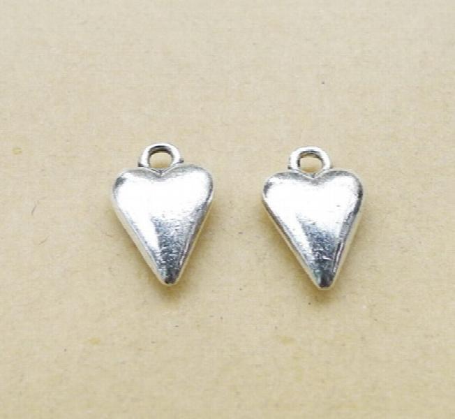 Puffy Heart Alloy Charms 12*18mm 20pcs